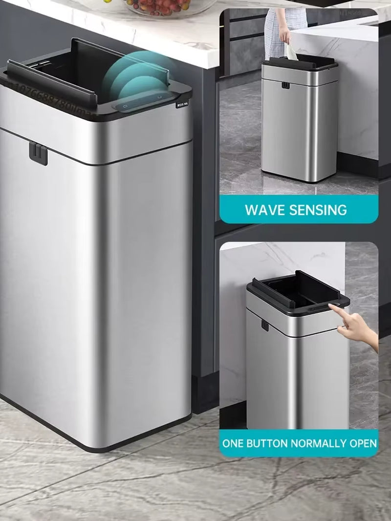40L Smart Trash Can Stainless-Steel 