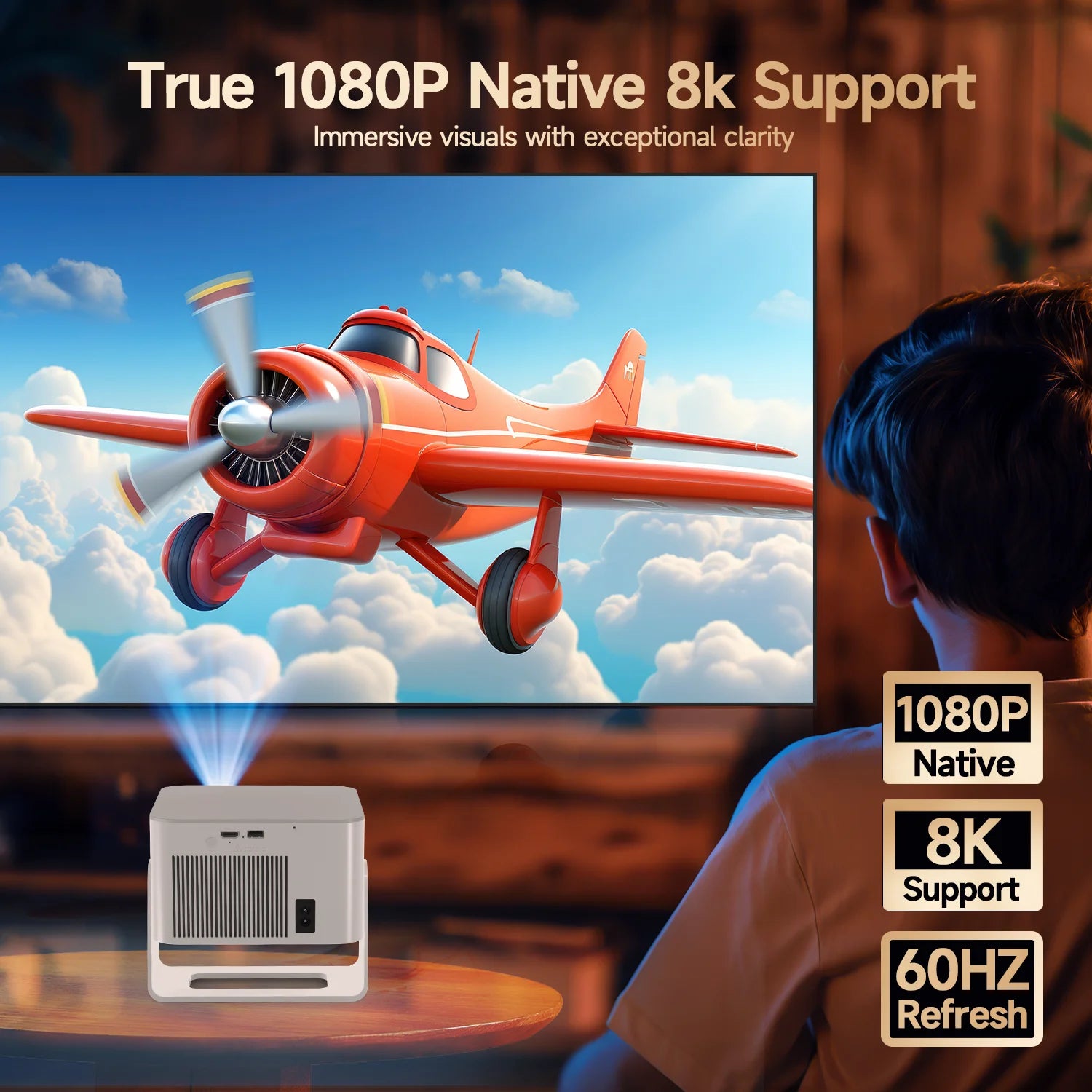 Hy350Max 8K 900ANSI Portable Projector