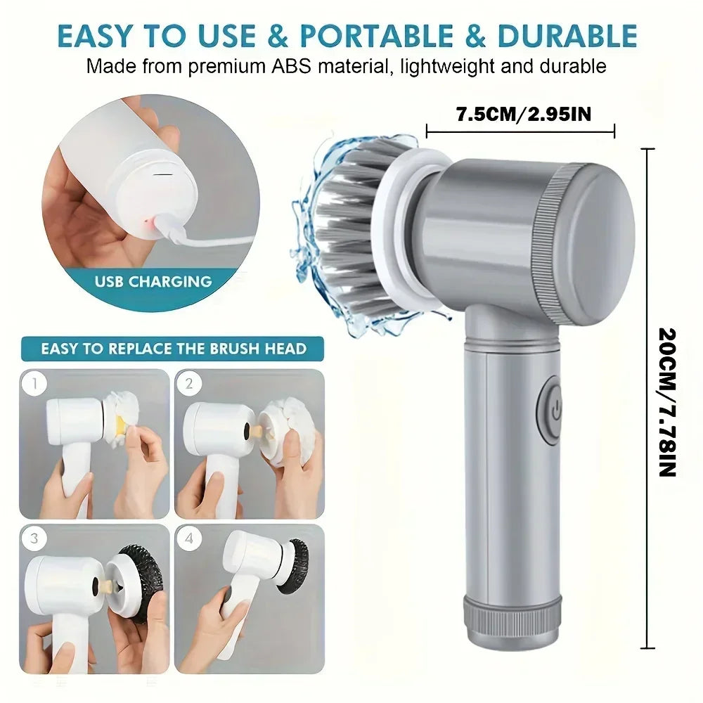5-in-1 Cordless Electric Cleaning Brush
