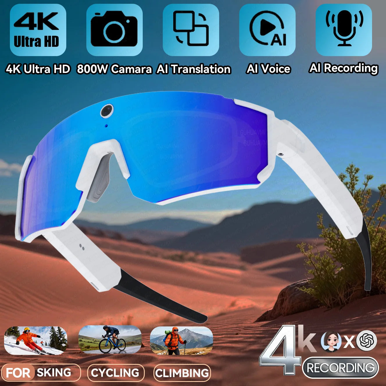 New Smart Sport Camera Glasses 