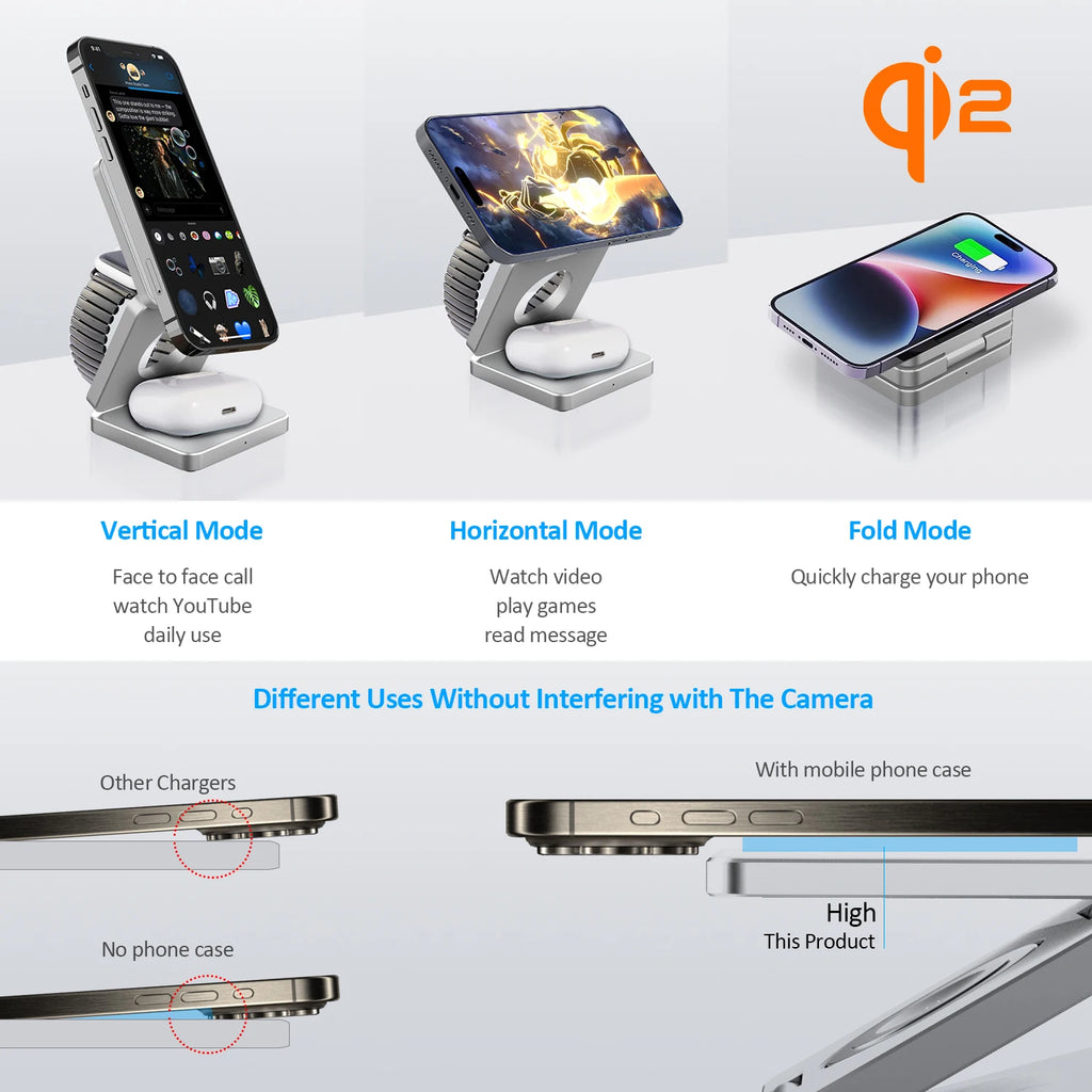 Pro 3-in-1 Magnetic Wireless Charger