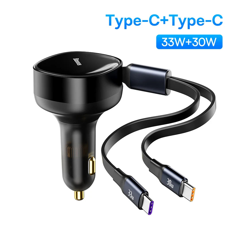 2-In-1 Car Charger For Iphone/Android 