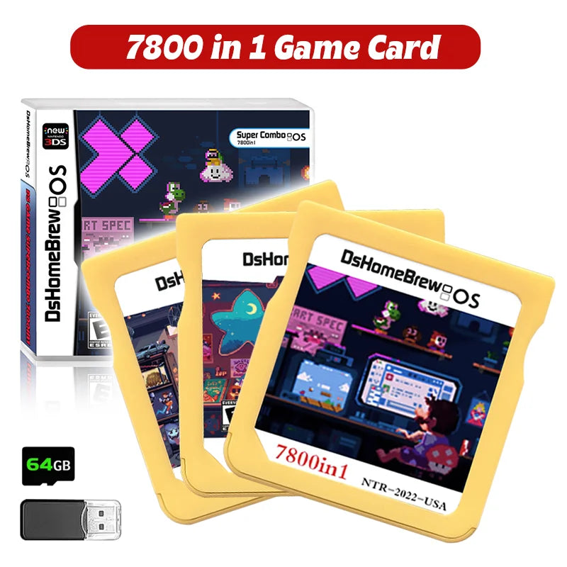 7800-in-1 New DS Game Card 