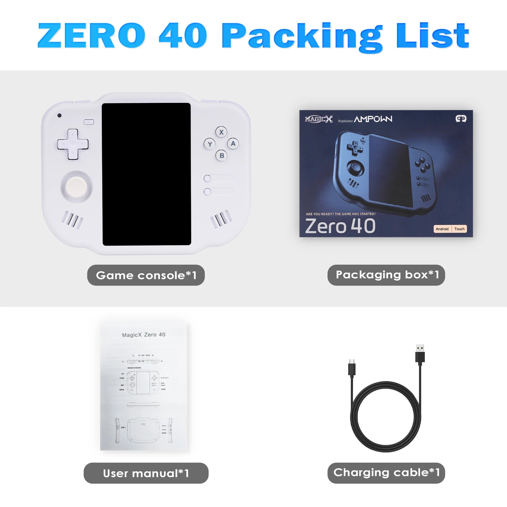 Zero 40 Handheld Game Console 