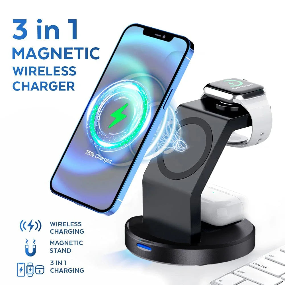 3-in-1 Magnetic Wireless Charger Station 
