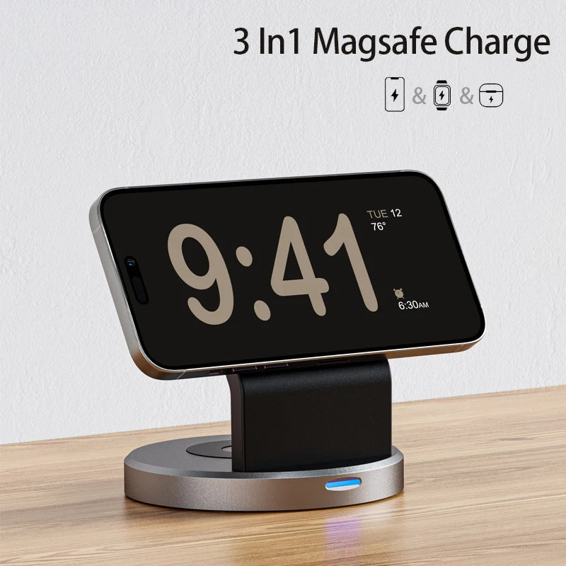 3-in-1 Magnetic Wireless Charger Station 