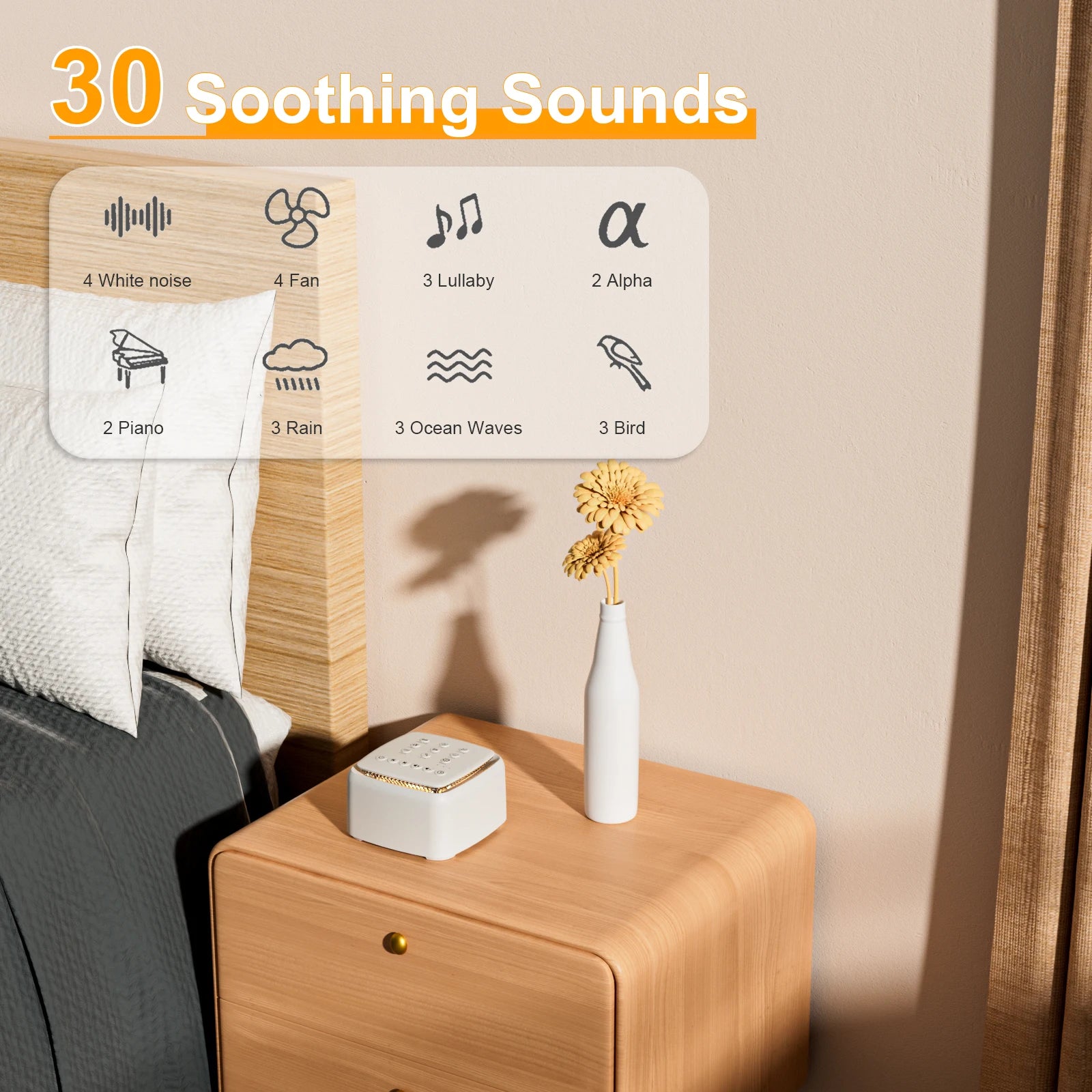 30 Soothing Sounds Sleeping Machine