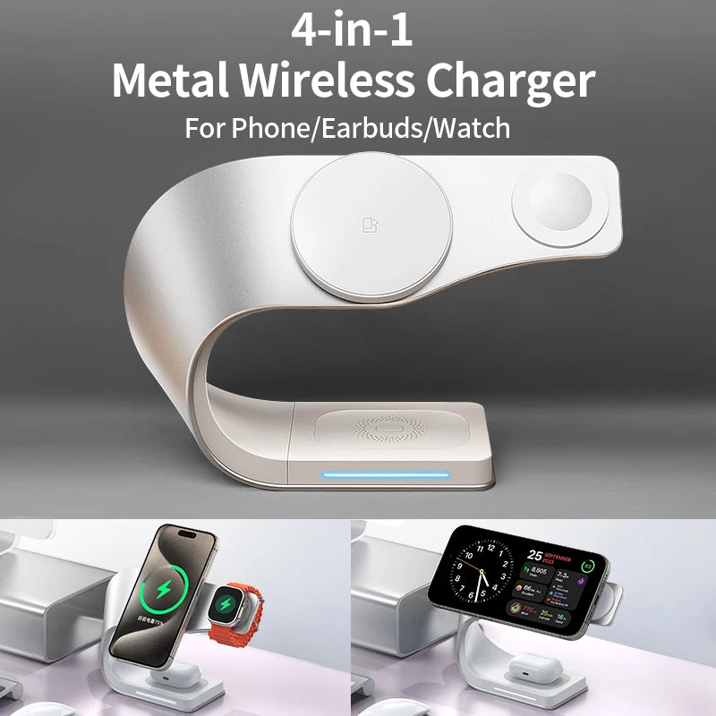 4-in-1 Wireless Charger Magnetic Shell 