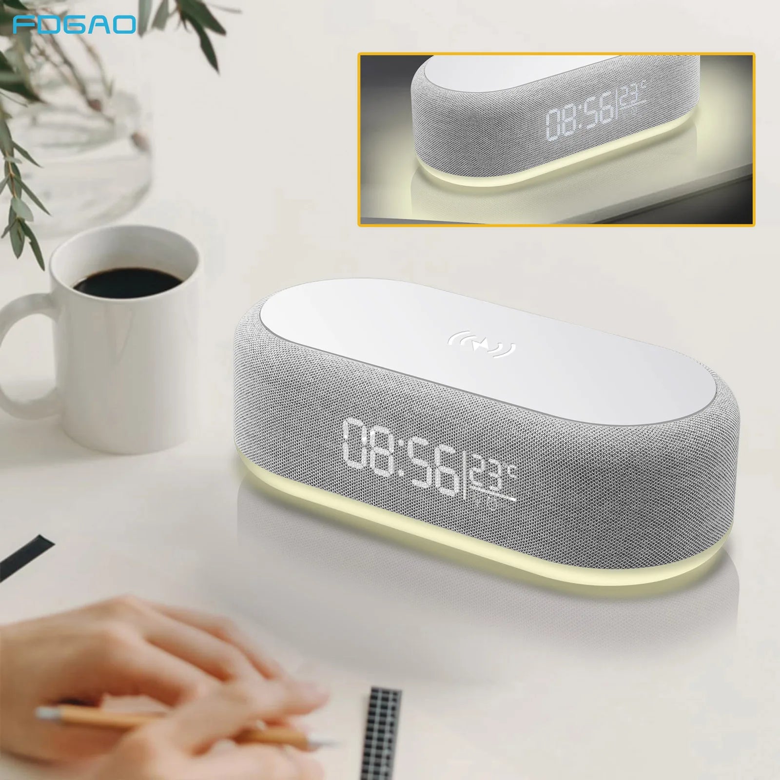 Fast Wireless Charger Alarm Clock 