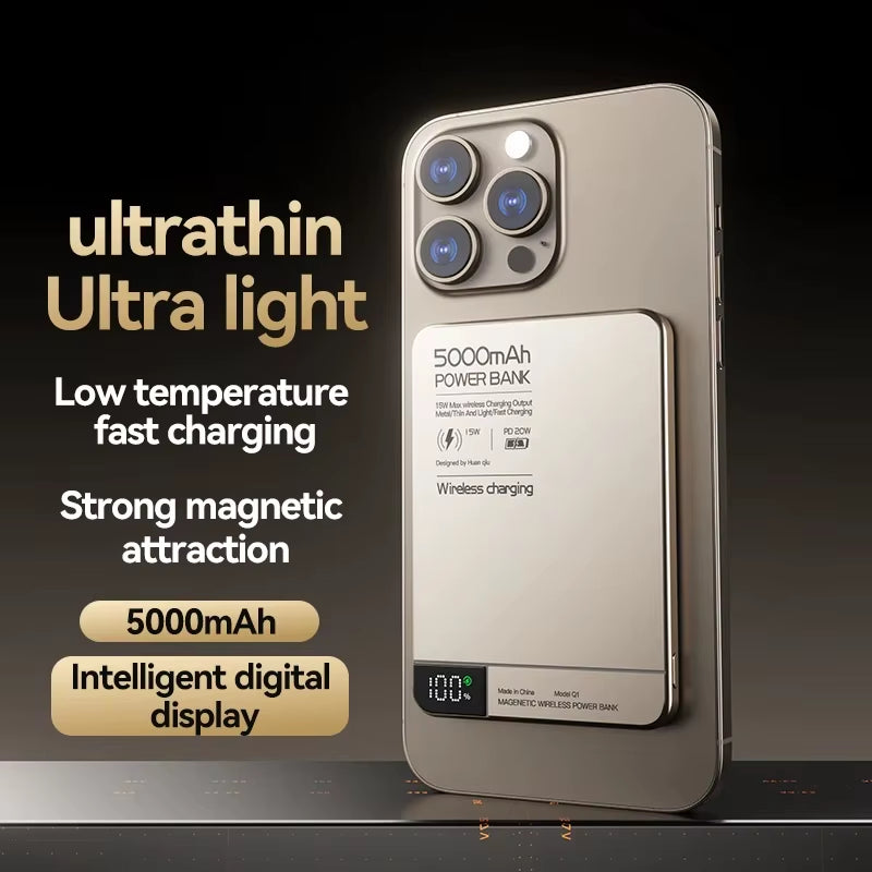 Fast-Charging Wireless Magnetic Power Bank