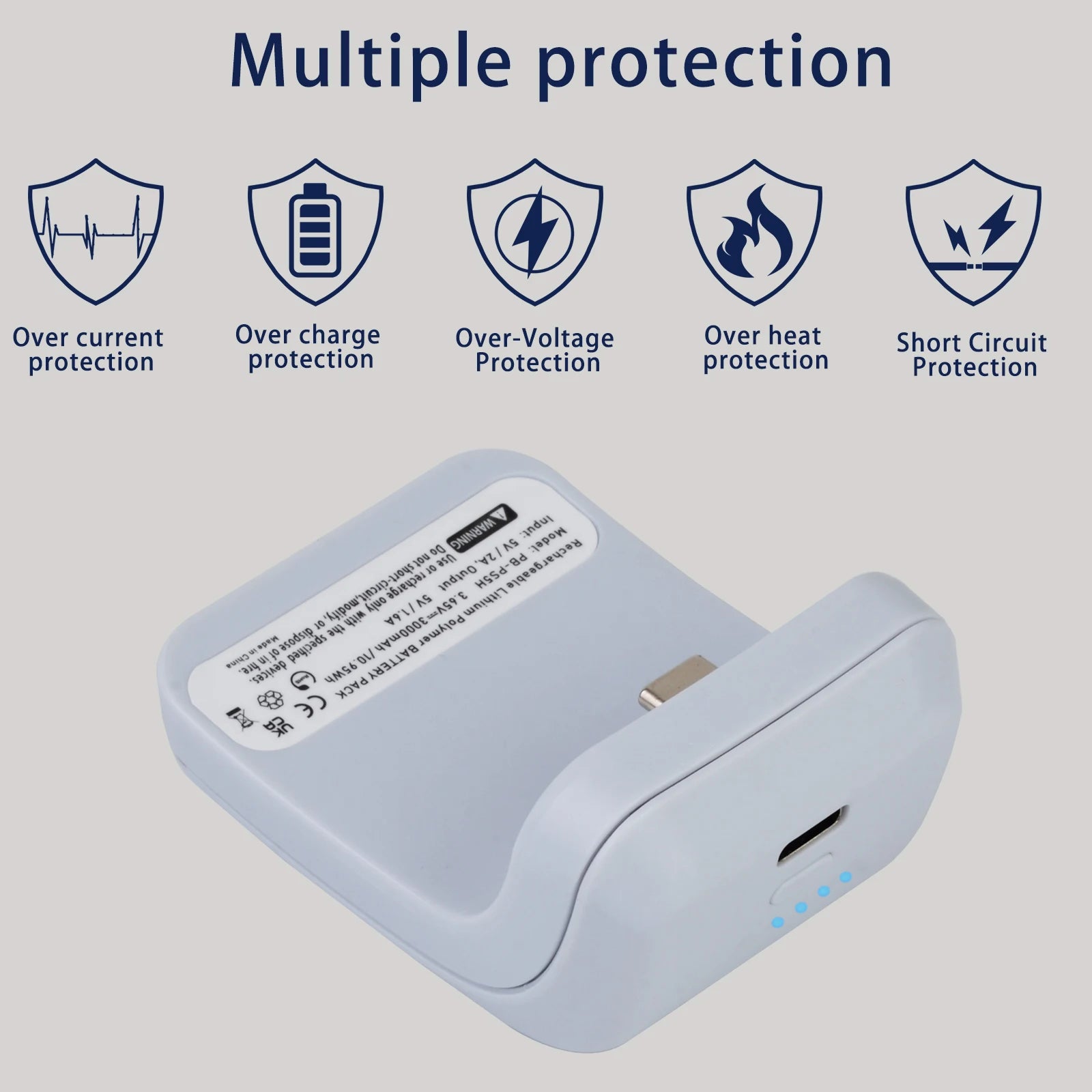 3000Mah Wireless Portable PS5 Battery